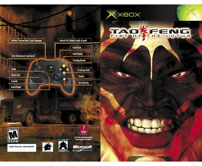 Microsoft game studios TAO FENG-FIST OF THE LOTUS User manual