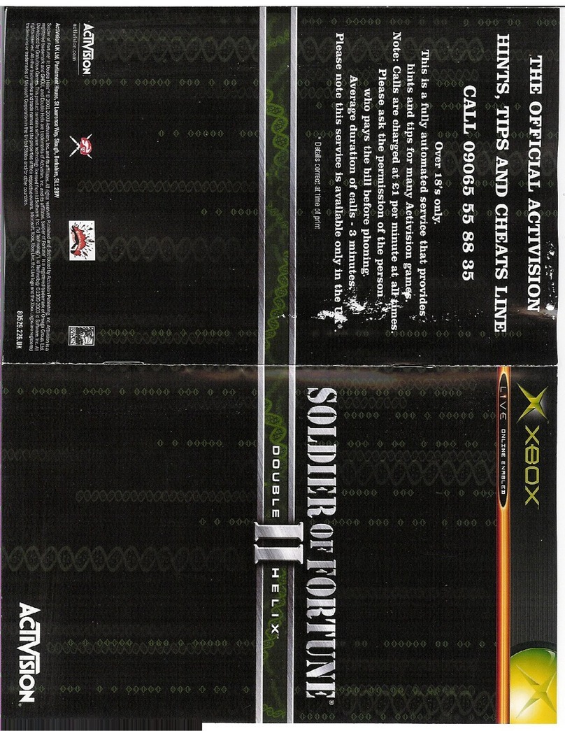 Activision SOLDIER OF FORTUNE 2-DOUBLE HELIX User manual