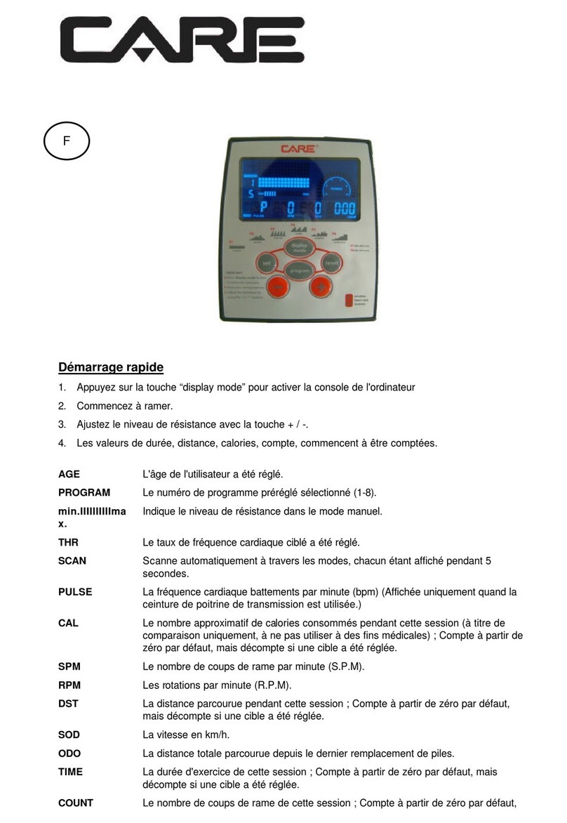 CARE FITNESS RAMEUR manual