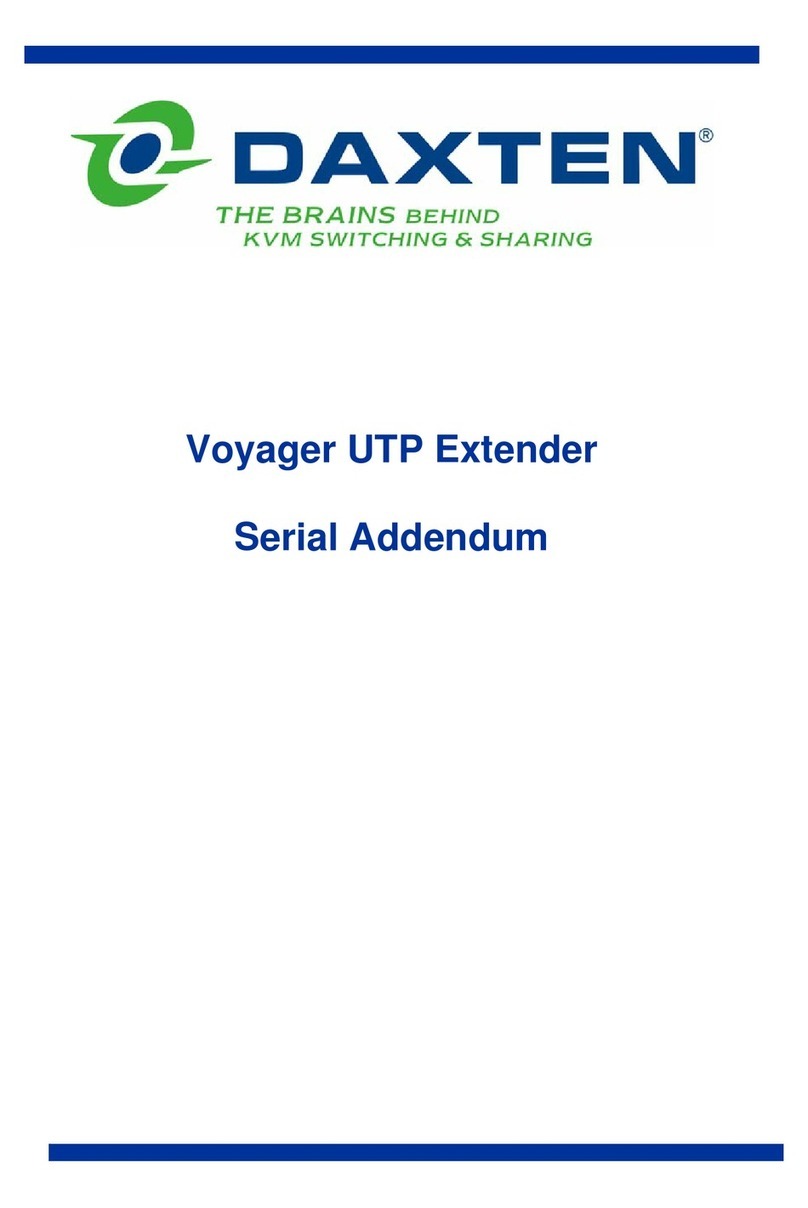 Daxten VOYAGER UTP EXTENDER User manual Daxten VOYAGER UTP EXTENDER User manual