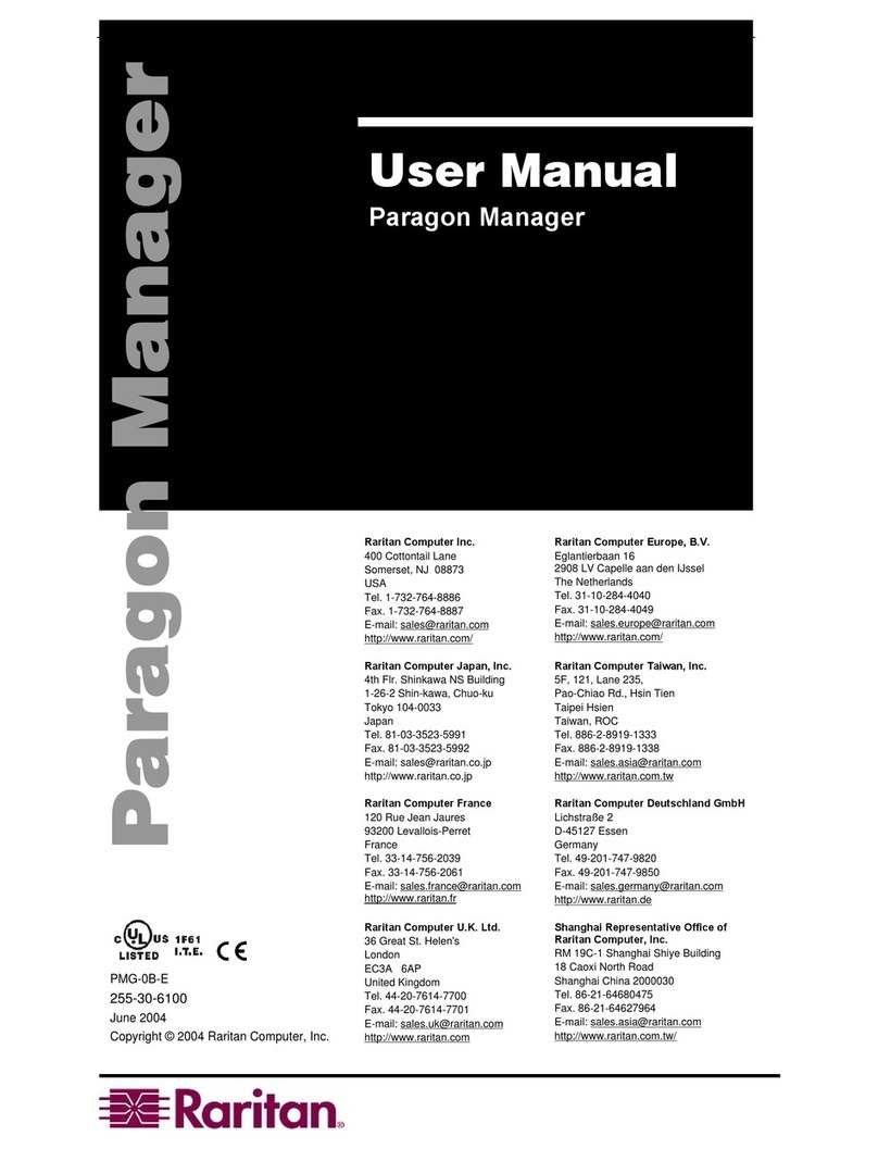 Raritan Paragon Manager user manual