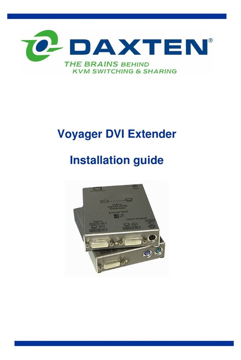 Daxten VOYAGER DVI EXTENDER User manual
