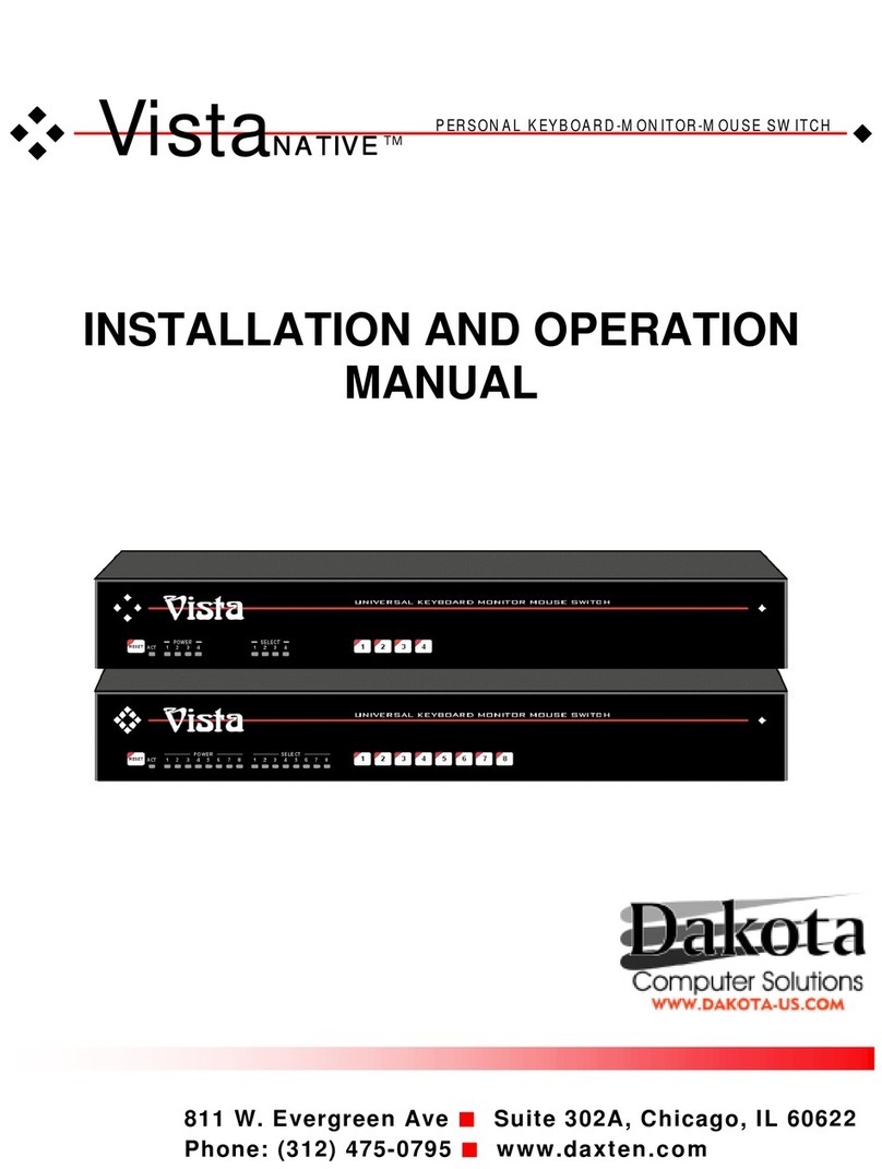 Dakota VISTA NATIVE - Owner's manual