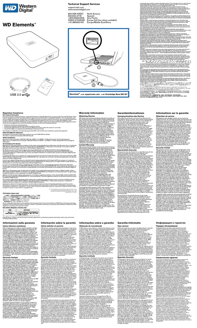 Western Digital WD10000E035 - Elements Desktop Parts list manual