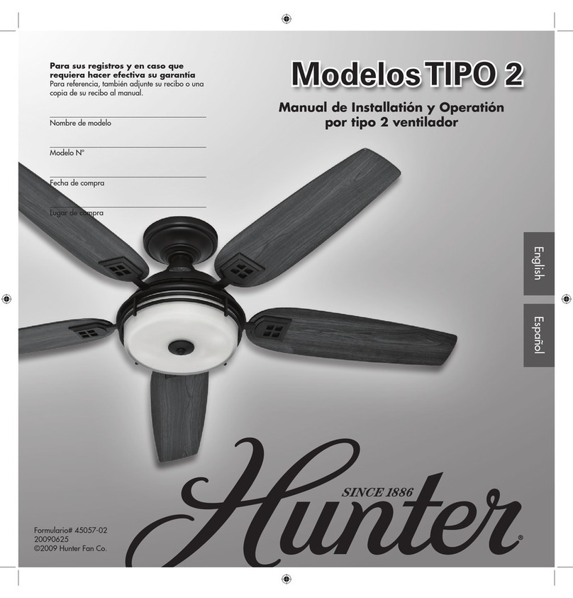 Hunter 21095 Manual de Installatión y Operatión