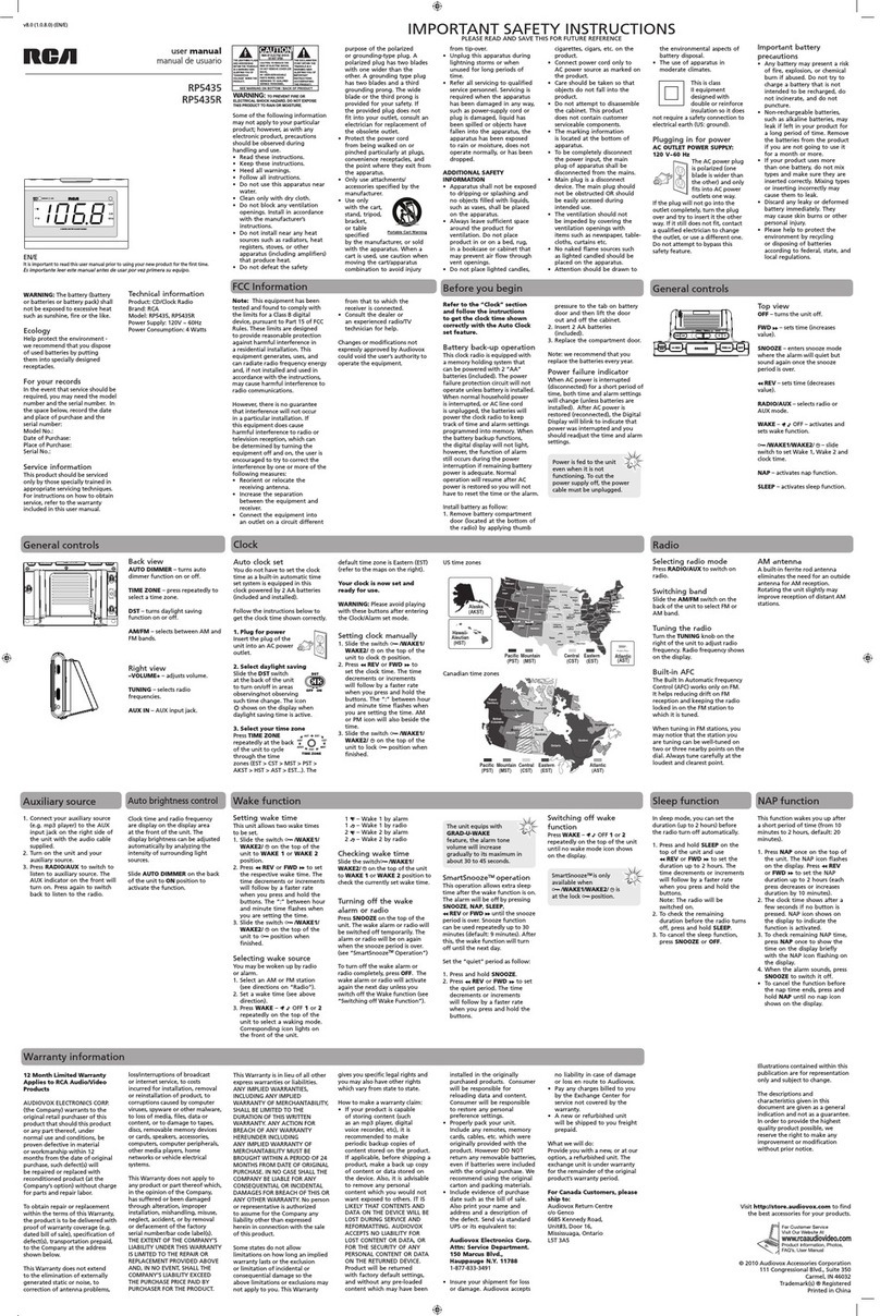 RCA RP5435R User manual