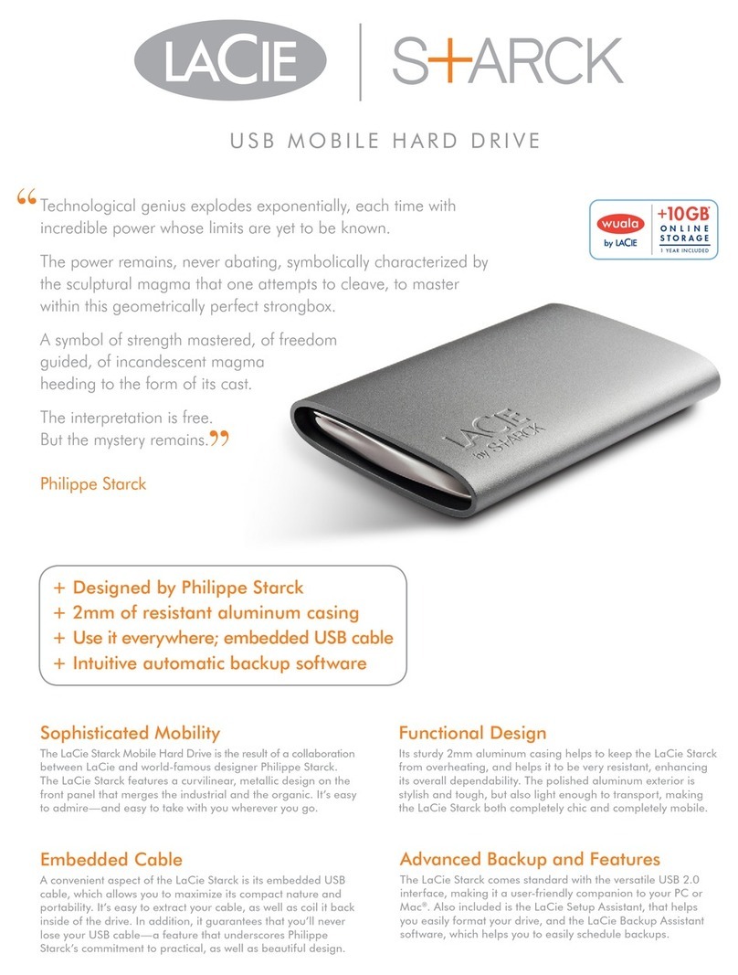 LaCie Starck Desktop Hard Drive User manual