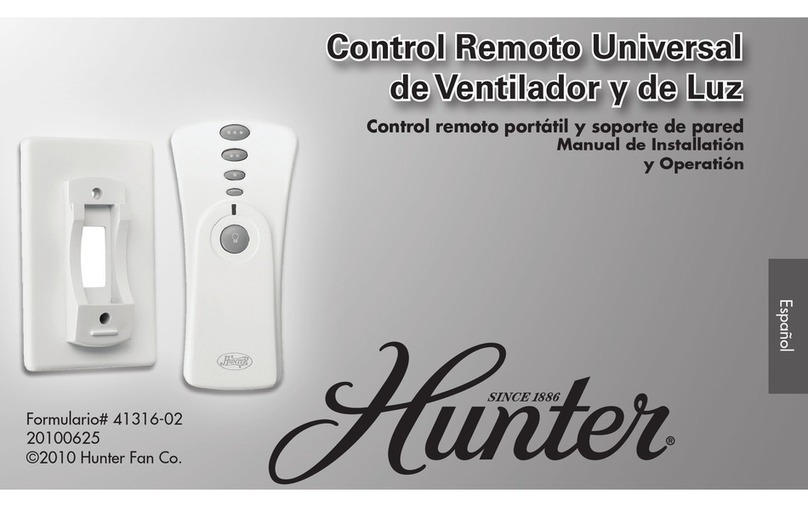 Hunter 21117 Instruction Manual