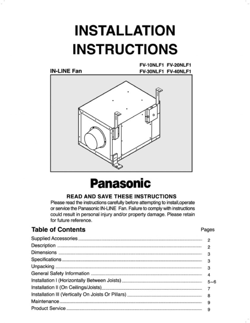 Panasonic WhisperCeiling FV-30VQ3 User manual Panasonic WhisperCeiling FV-30VQ3 User manual