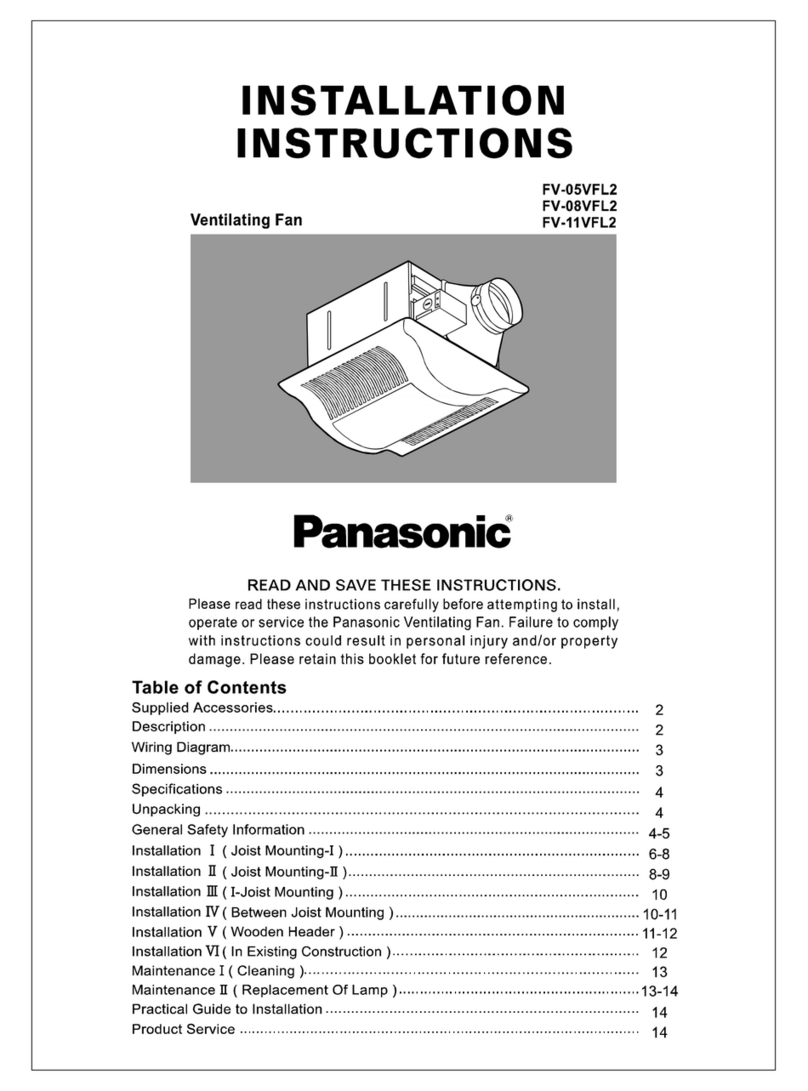 Panasonic FV-11VFL2 User manual