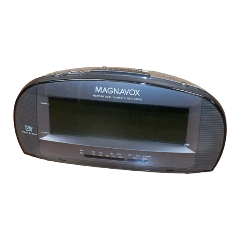 Magnavox MCR140 - Big Display Alarm Clock Radio User manual