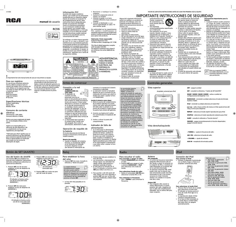 RCA RC59i User manual