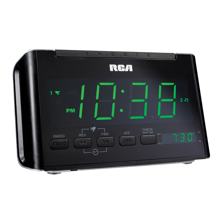 RCA RC40 - AM/FM Clock Radio Instruction Manual