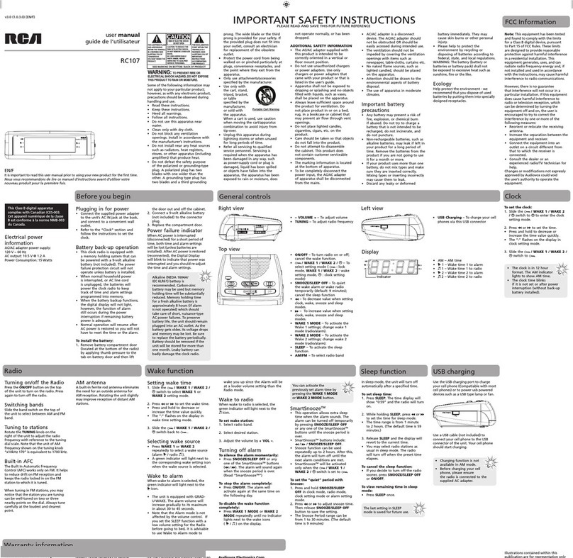 RCA RC107 user manual