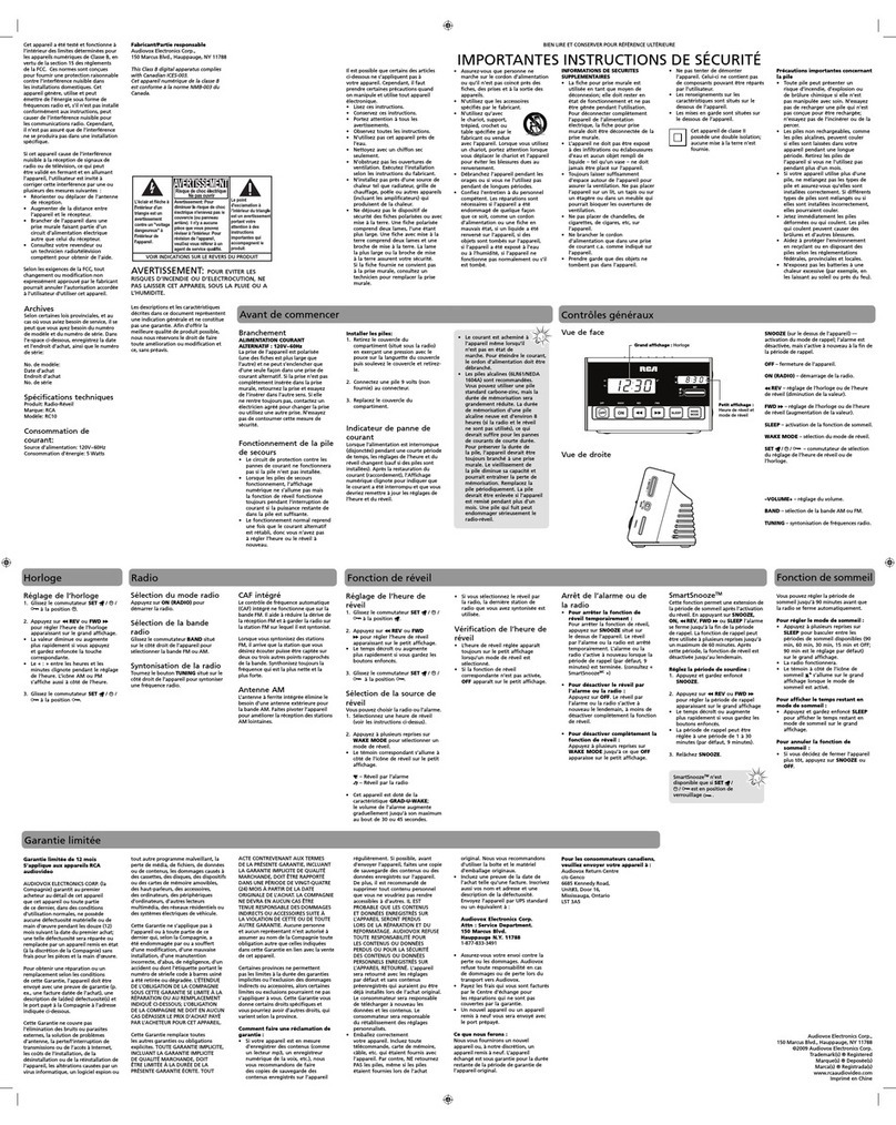 RCA RC10 User manual