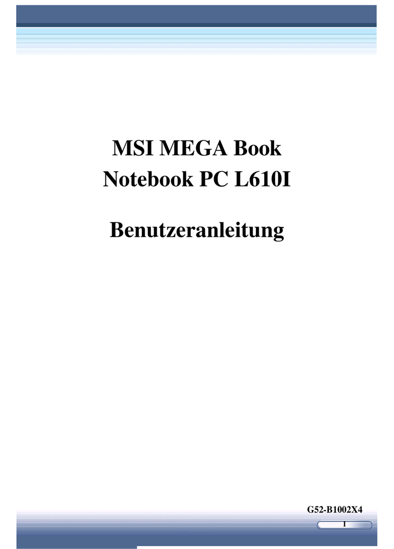 MSI MEGA Book L610 User manual MSI MEGA Book L610 User manual
