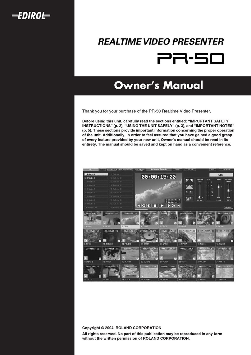 Edirol PR-50 User manual
