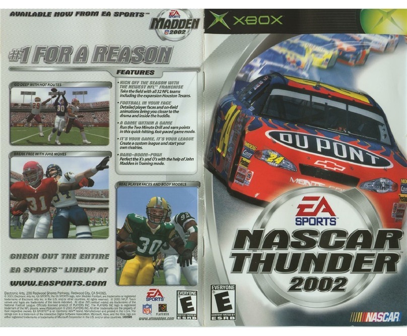 GAMES MICROSOFT XBOX NASCAR THUNDER 2002 User manual