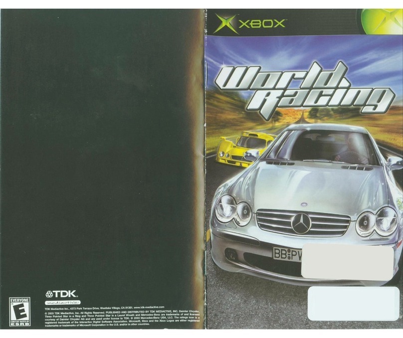 GAMES MICROSOFT XBOX MERCEDES BENZ-WORLD RACING User manual