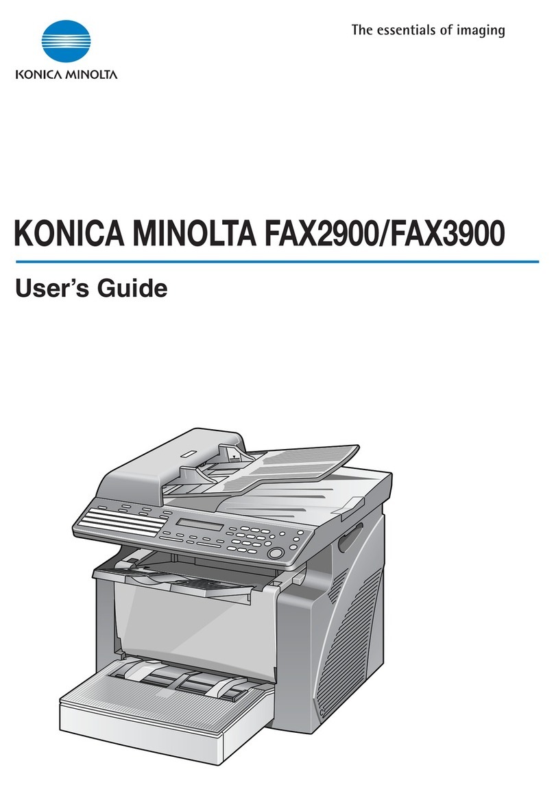 Konica Minolta FAX 2900 User manual Konica Minolta FAX 2900 User manual