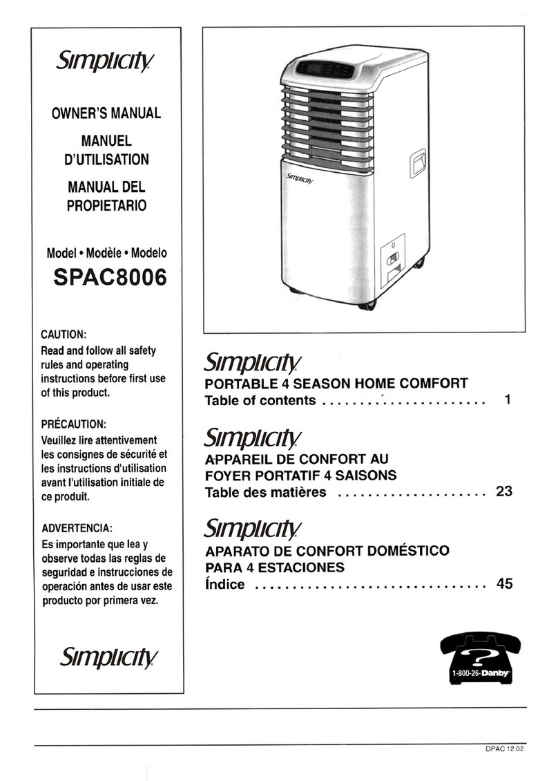 Simplicity SPAC8006 User manual Simplicity SPAC8006 User manual