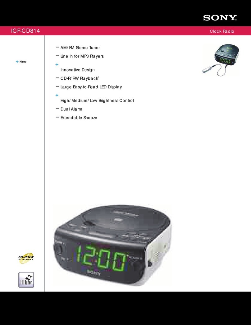 Sony DREAM MACHINE ICF-CD814 Specifications
