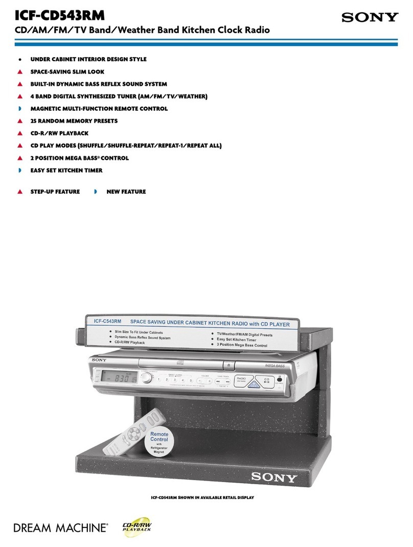 Sony Walkman ICF-CD543RM User manual