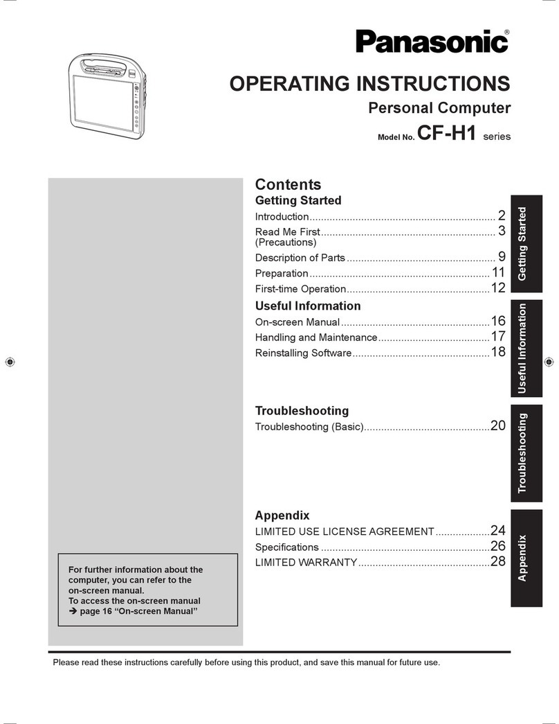 Panasonic CF-H1BDBBZCM User manual