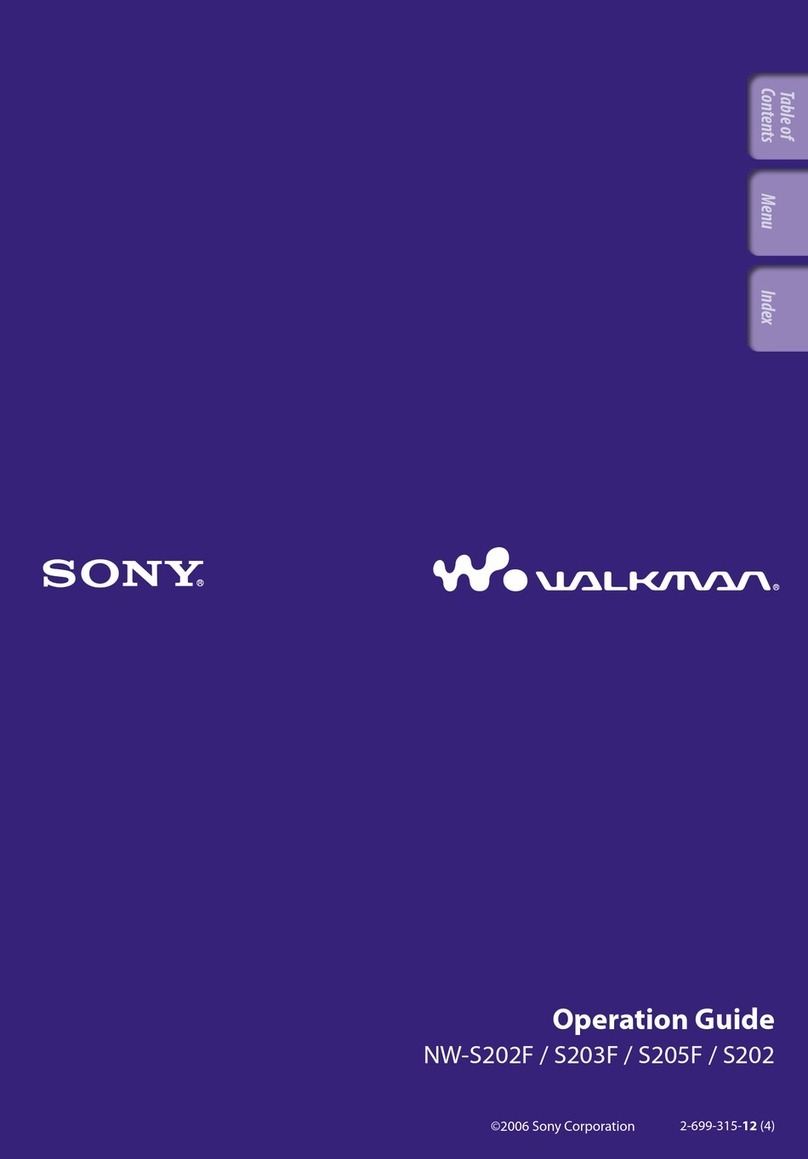 Sony NWS203FB Operation guide