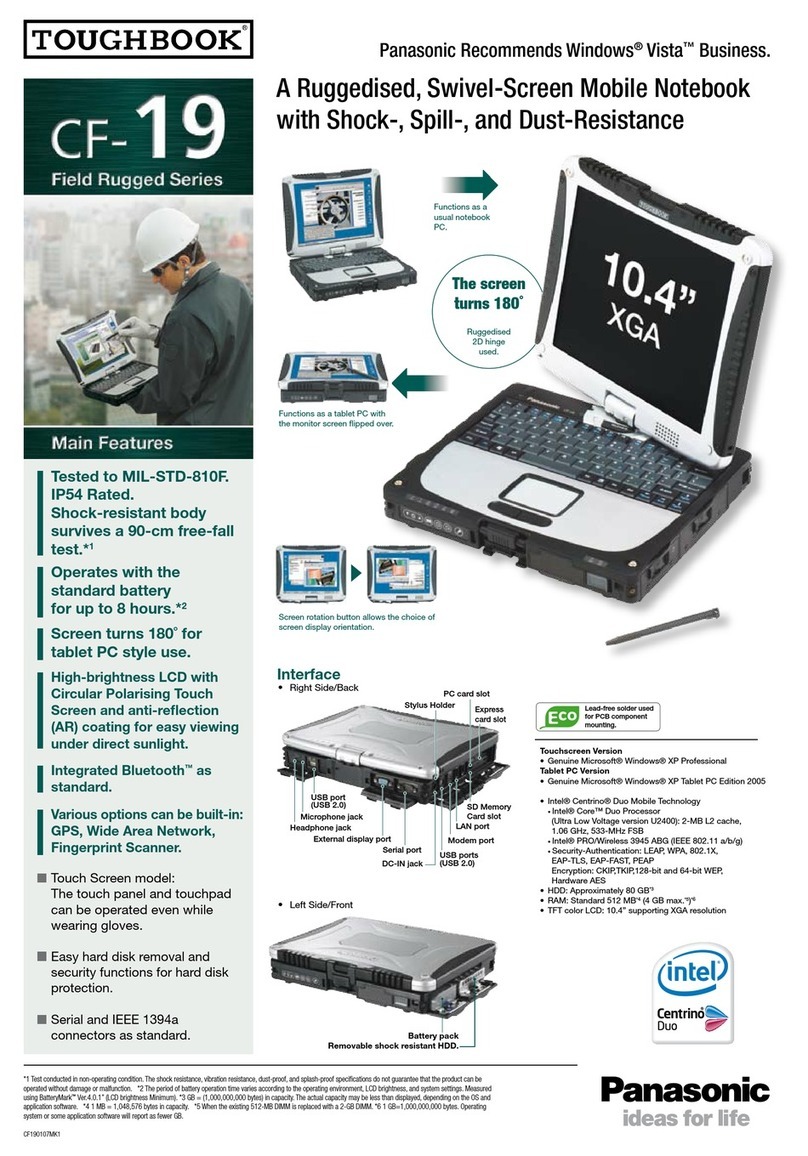 Panasonic CF-19RDRAX6M User manual