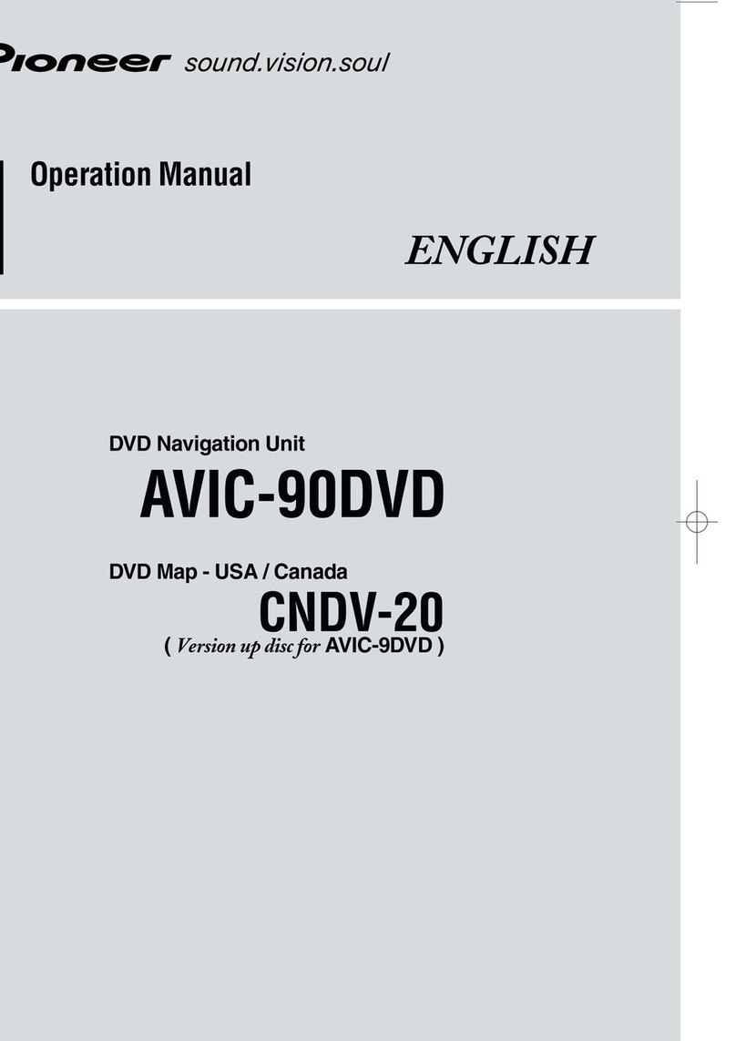 Pioneer AVIC S1 - Automotive GPS Receiver User manual