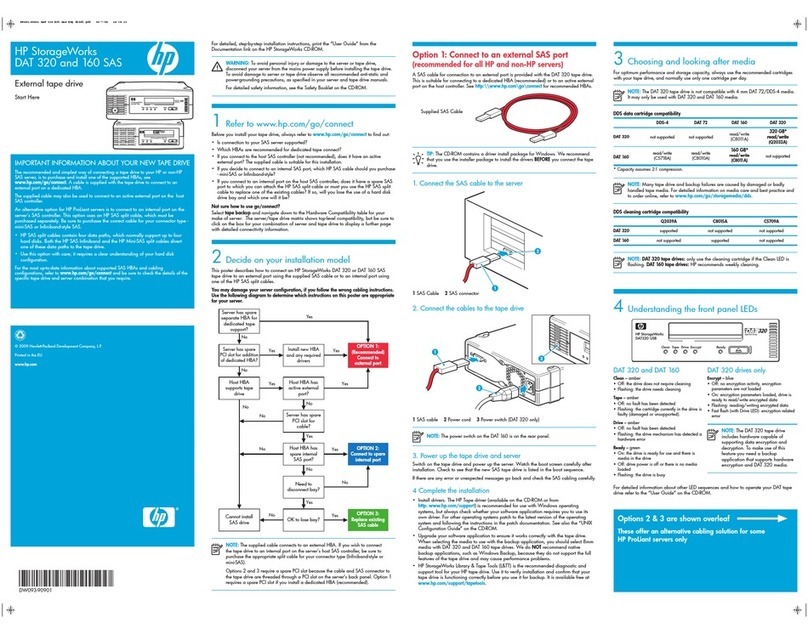 Compaq 157770-001 - DAT Drive 20/40 Tape Instruction Manual