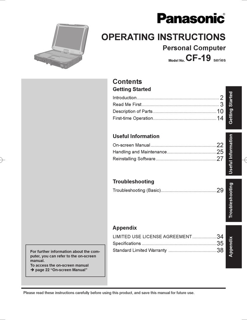 Panasonic CF-19KCRC66M User manual