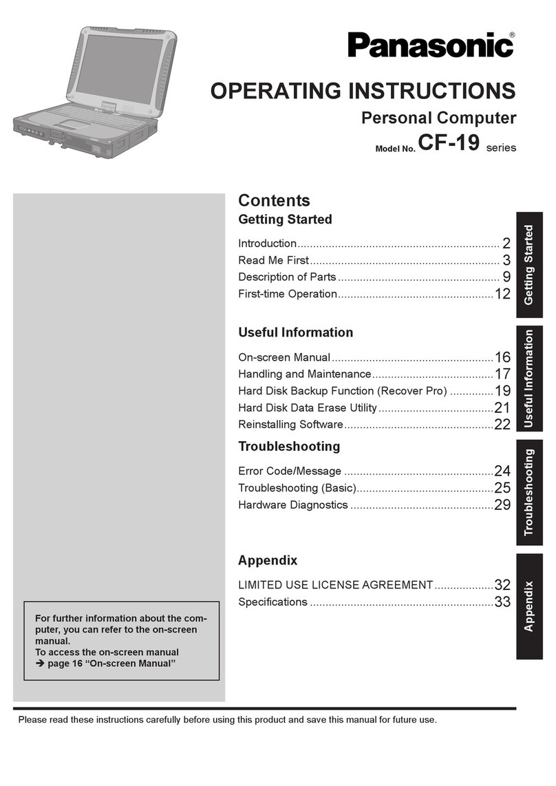 Panasonic CF-19FDGAXCM operating instructions