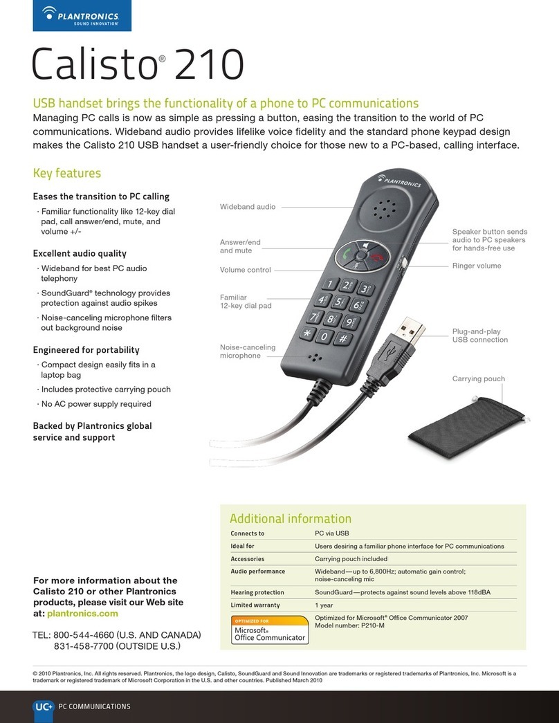 Plantronics CALISTO P210-M Features