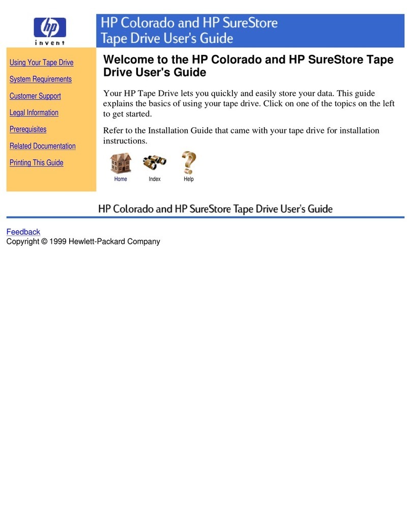 HP C4405A - Colorado 14GB Tape Drive User manual