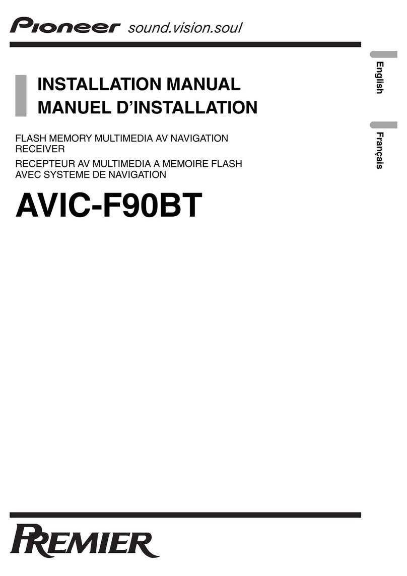 Pioneer Premier AVIC-F90BT installation manual