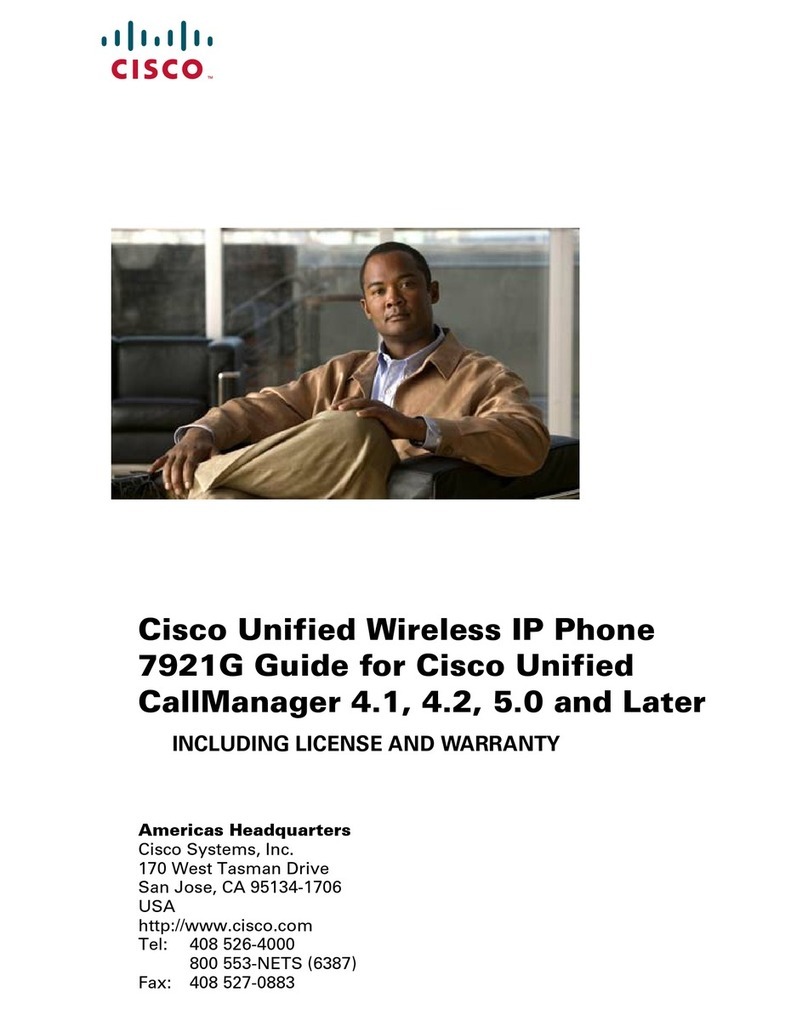 Cisco 7921G - Unified Wireless IP Phone VoIP User manual