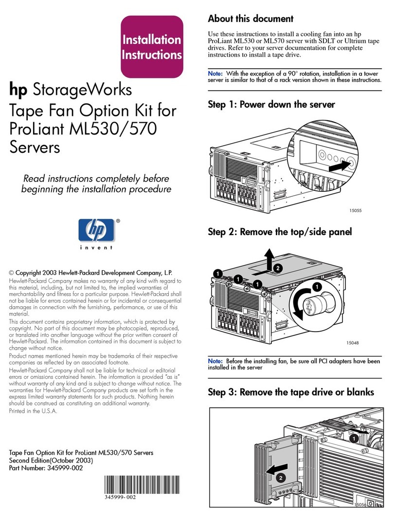 HP ML530 - ProLiant - 128 MB RAM User manual