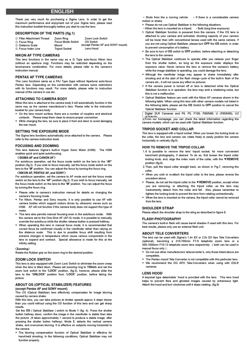 Sigma 737 User manual