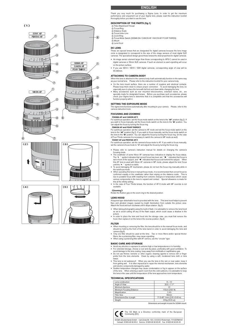 Sigma 684 User manual