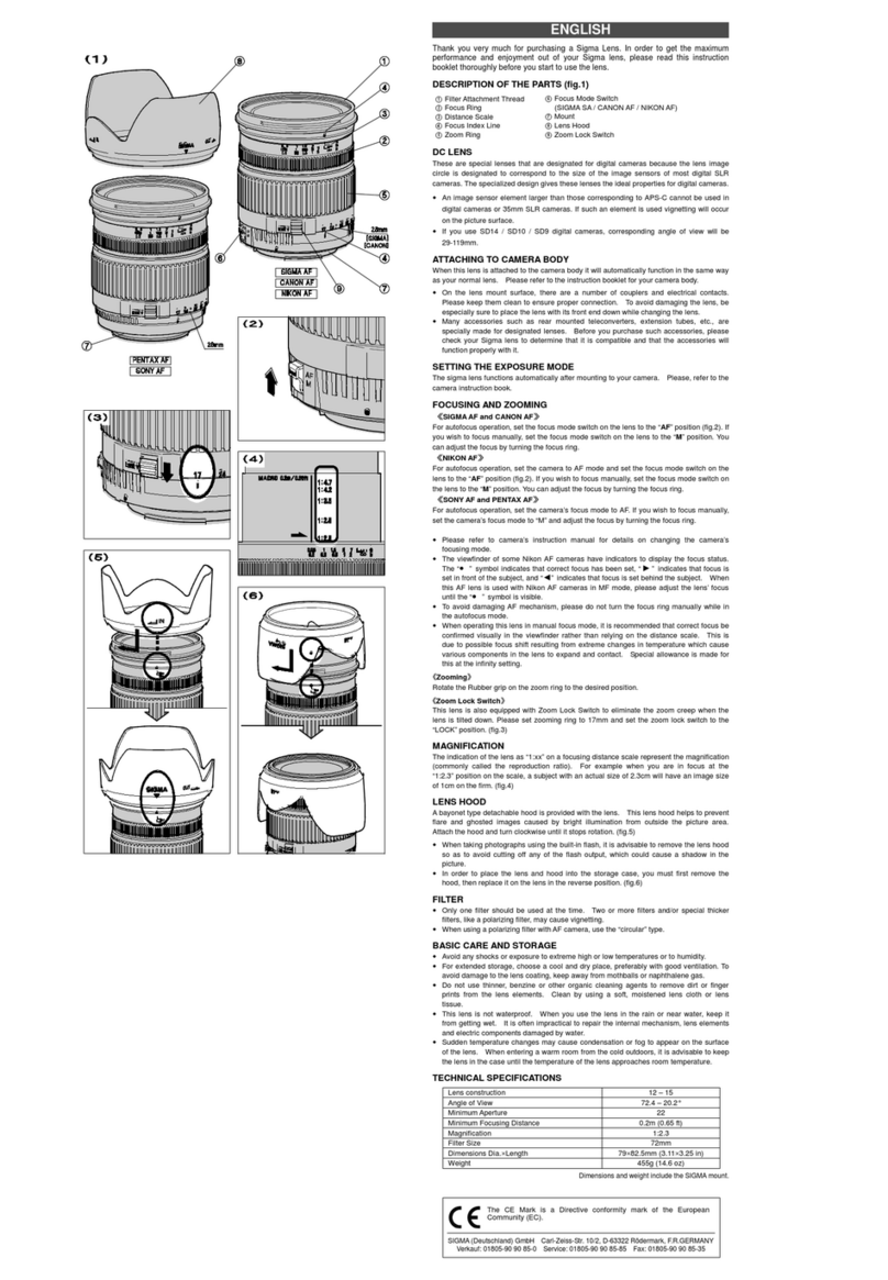 Sigma 669 Instruction booklet Sigma 669 Instruction booklet