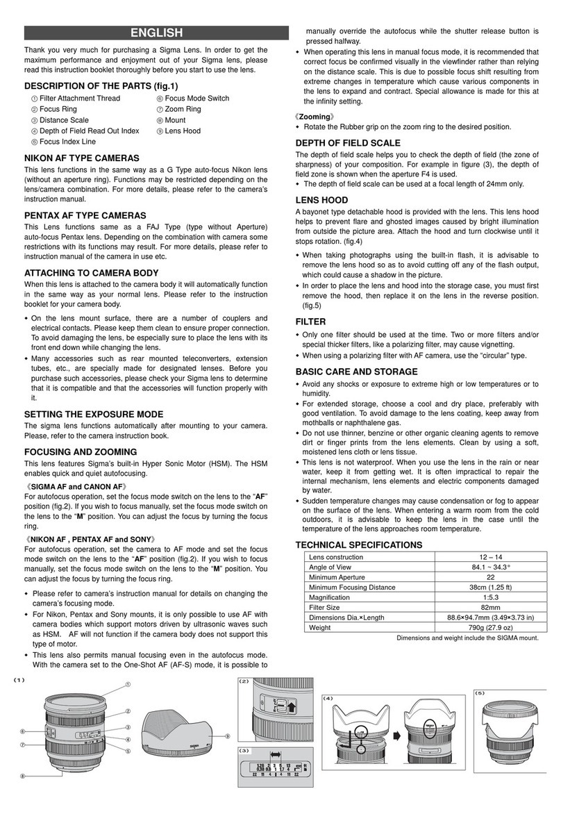 Sigma 571 User manual