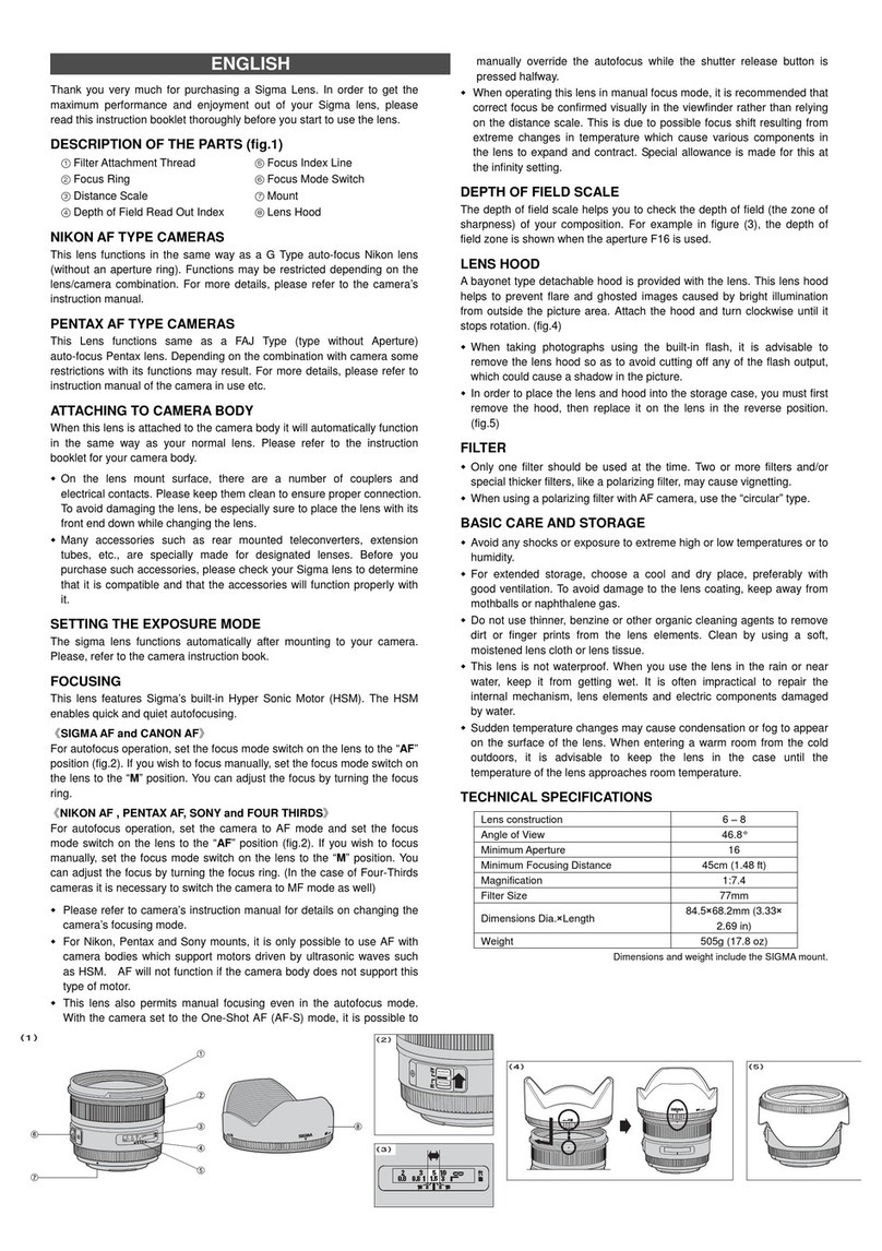 Sigma 310 User manual