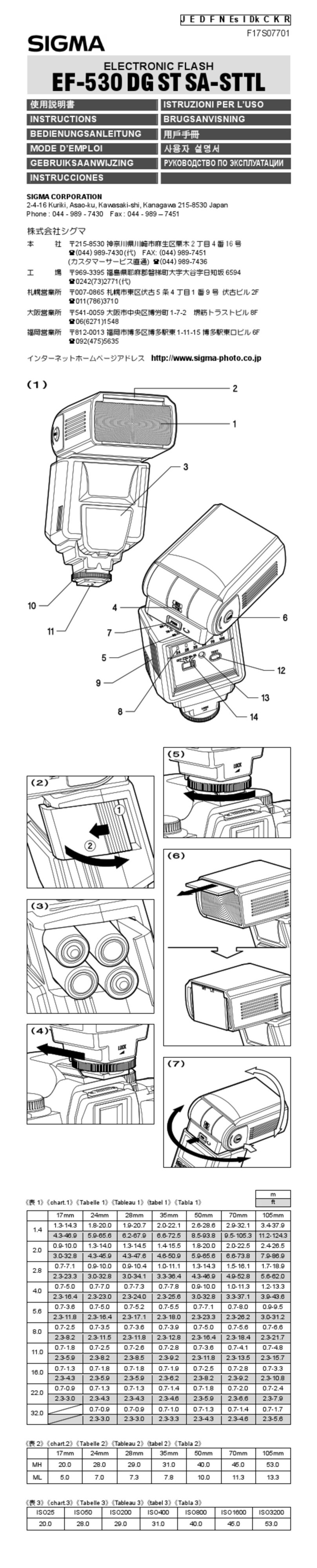 Sigma EF-530 ST SA-STTL User manual