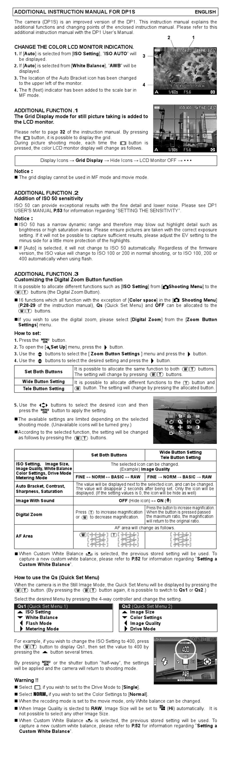Sigma DP1s Operating manual