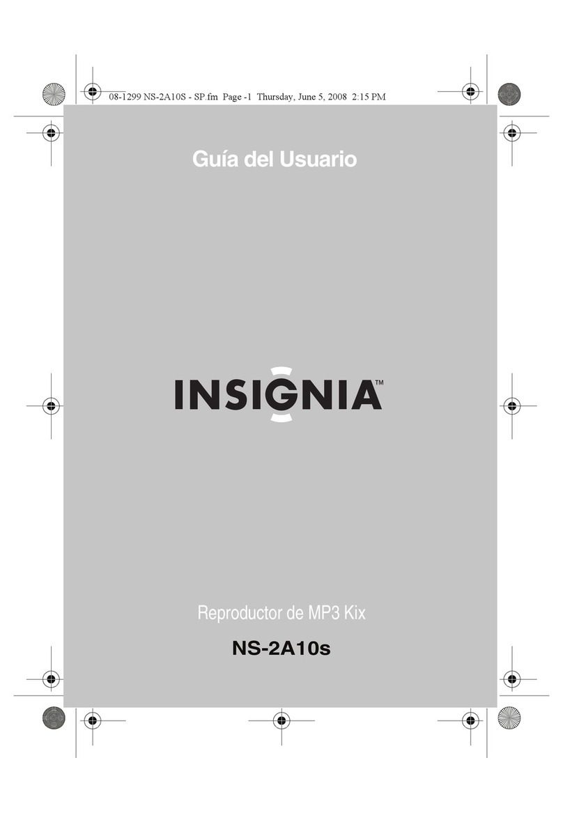 Insignia NS-2A10S - Kix 2 GB Digital Player Quick start guide
