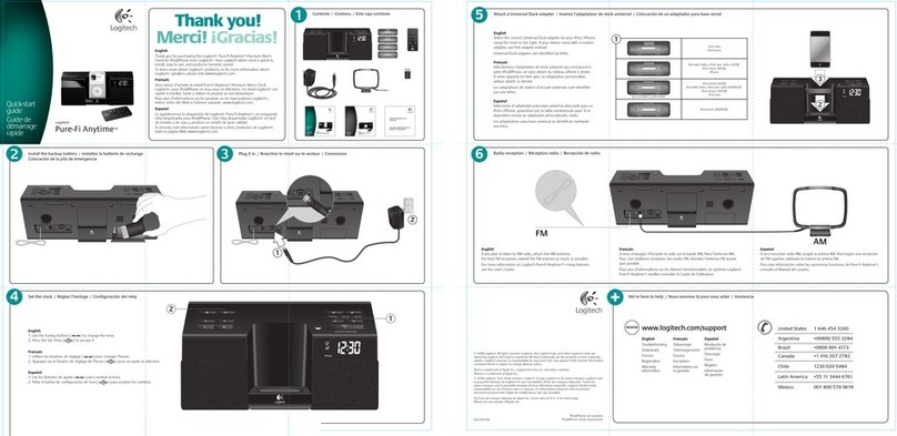 Logitech Pure-Fi Anytime User manual Logitech Pure-Fi Anytime User manual