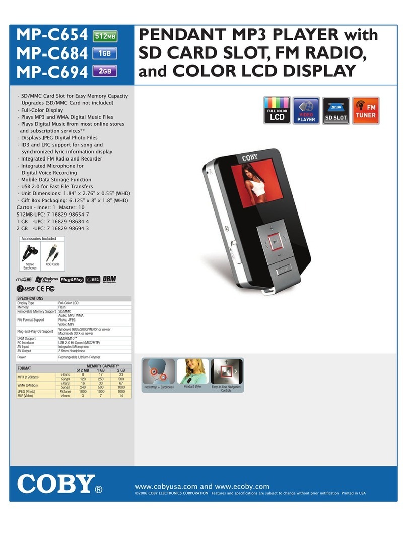 Coby MP-C684 Specifications