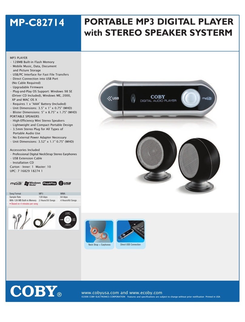 Coby MP-C82714 User manual